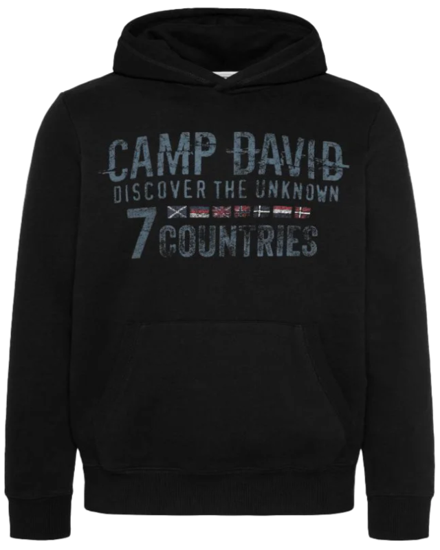 Black embroidered sweat mix hoodie – Your stylish outdoor experience