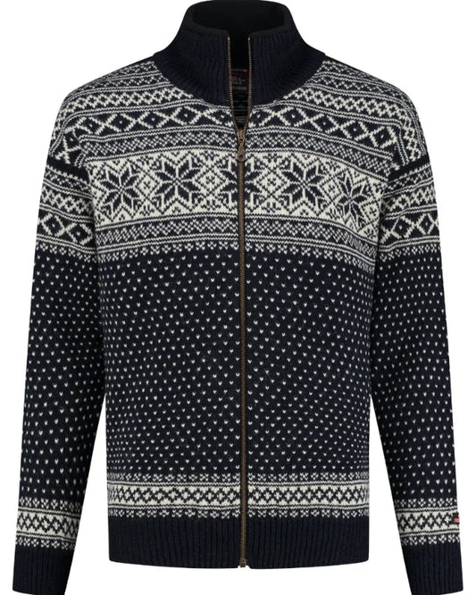 Cardigan made of 100% pure new Norwegian wool, darkblue