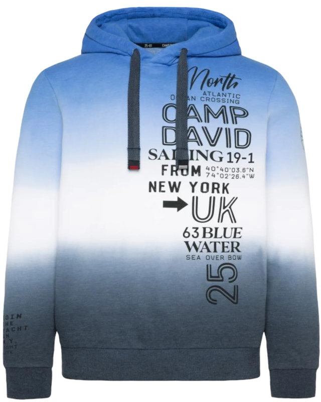 Color-blocked hoodie: Maritime-inspired style with soft comfort