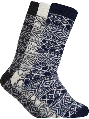 Nordic Wool Socks, 3-Pack
