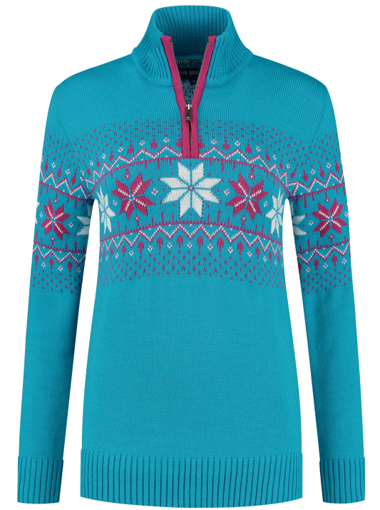 John Brillant Norwegian Womens Pullover Fargerik, blue