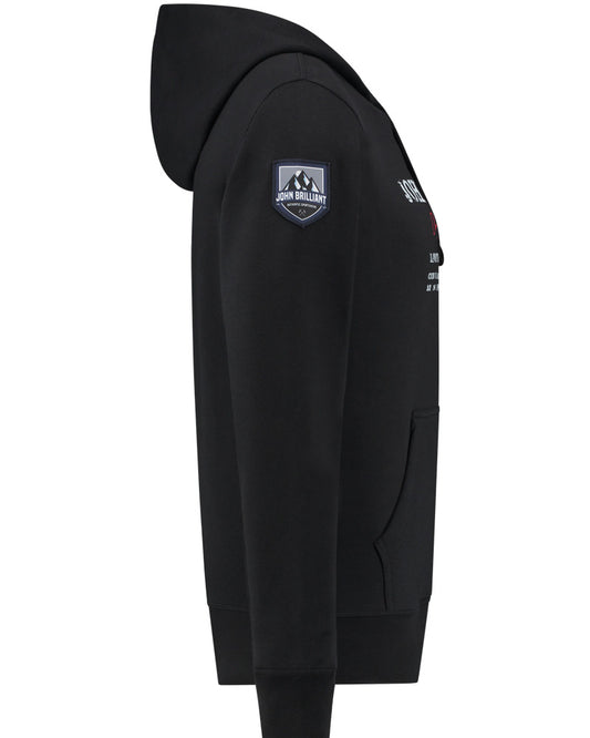 John Brillant Hoodie sweatshirt with nautical print, black