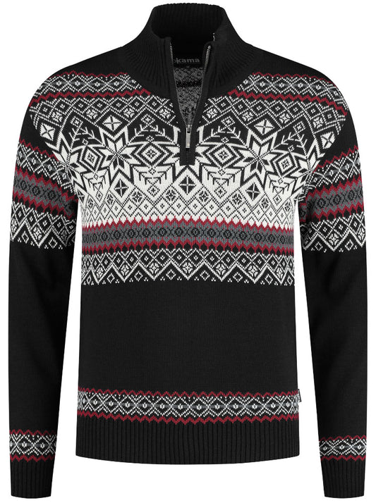 Pull Merino Nordic, noir