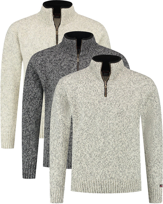 Norfinde Norwegian zip-up sweater in 100% pure new wool