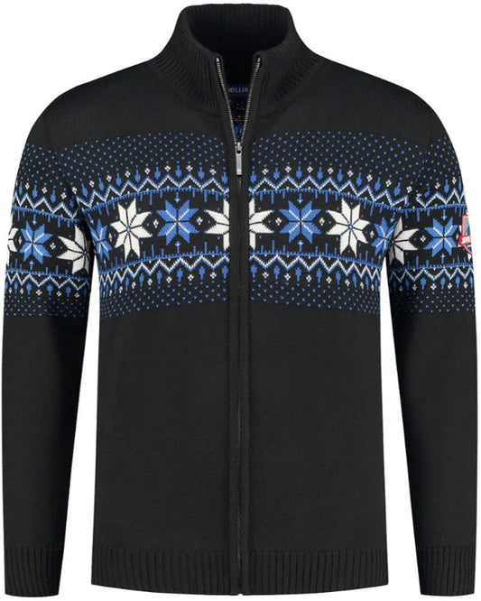 Norwegian Mens Cardigan Merino, black