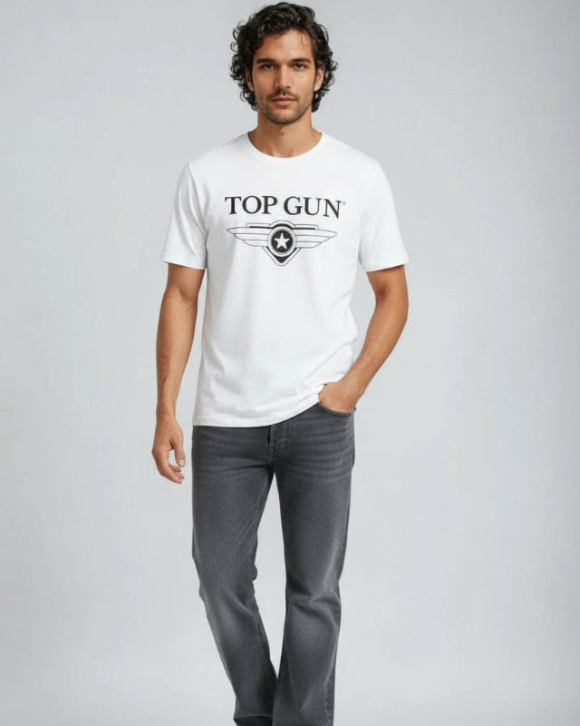 Top Gun "Cloudy" T-shirt, white model