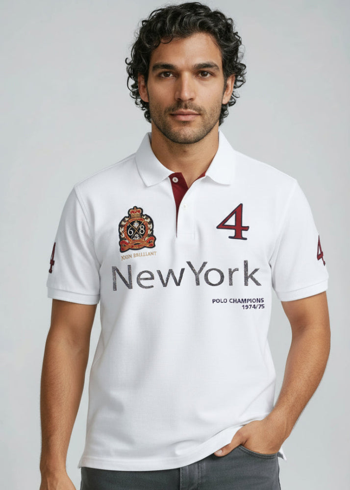Polo shirt New York, white