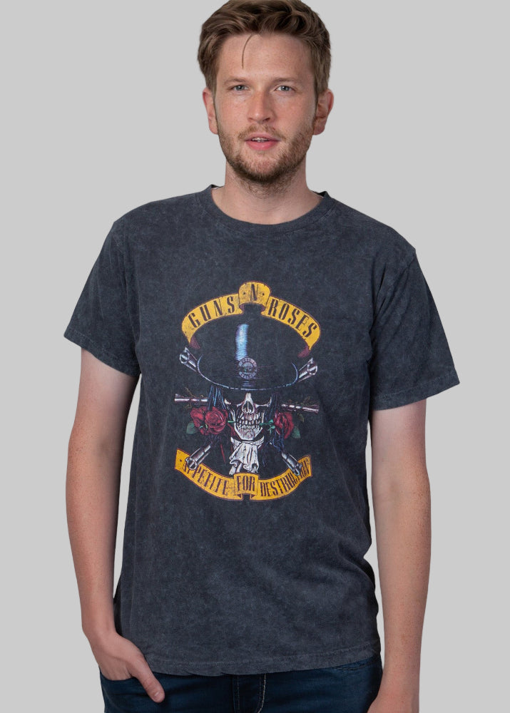 T-shirt Guns 'N Roses "Appetite For Destruction" Dip Dye