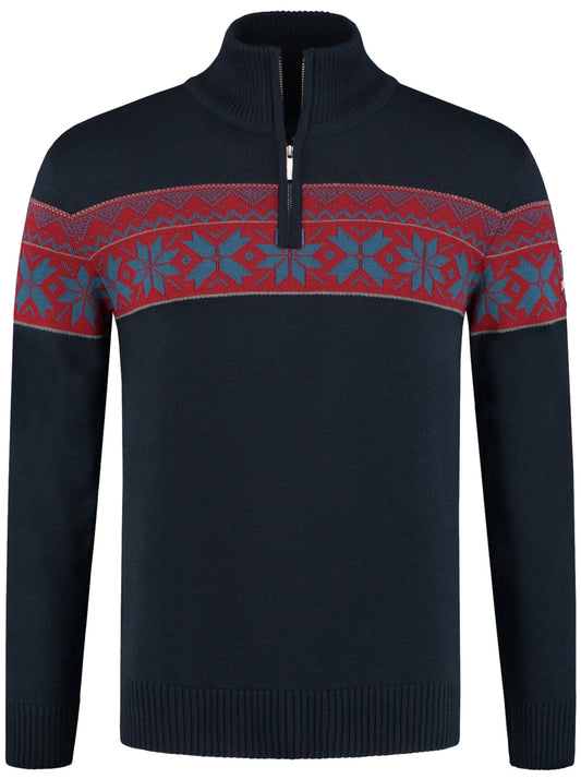 Norwegian Mens Pullover Ullgenser, darkblue