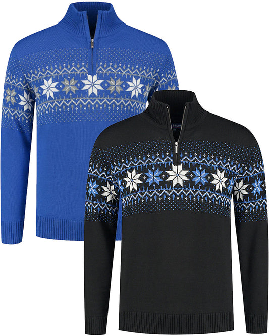 Noorse heren trui - fijn gebreid - Merino wol