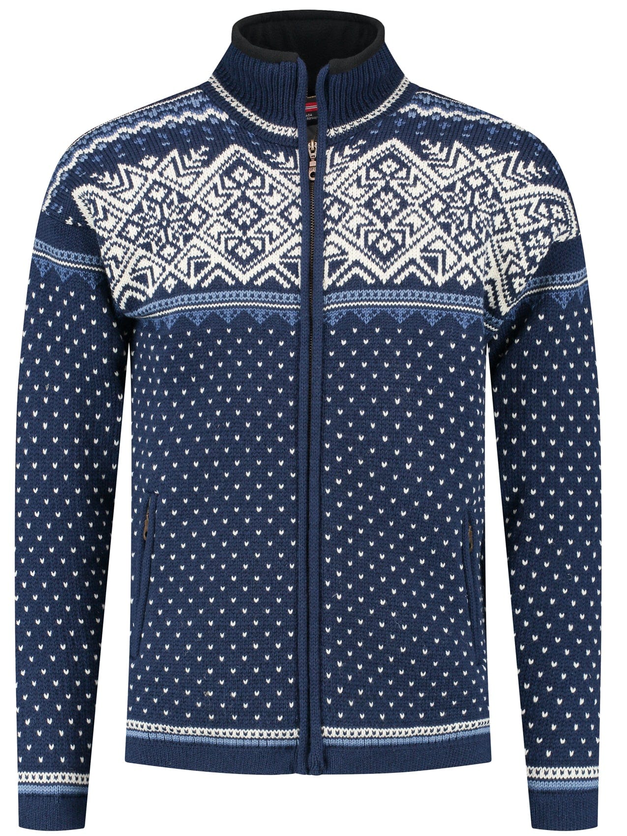 Norfinde Noors vest-windstopper 100% zuivere wol blauw