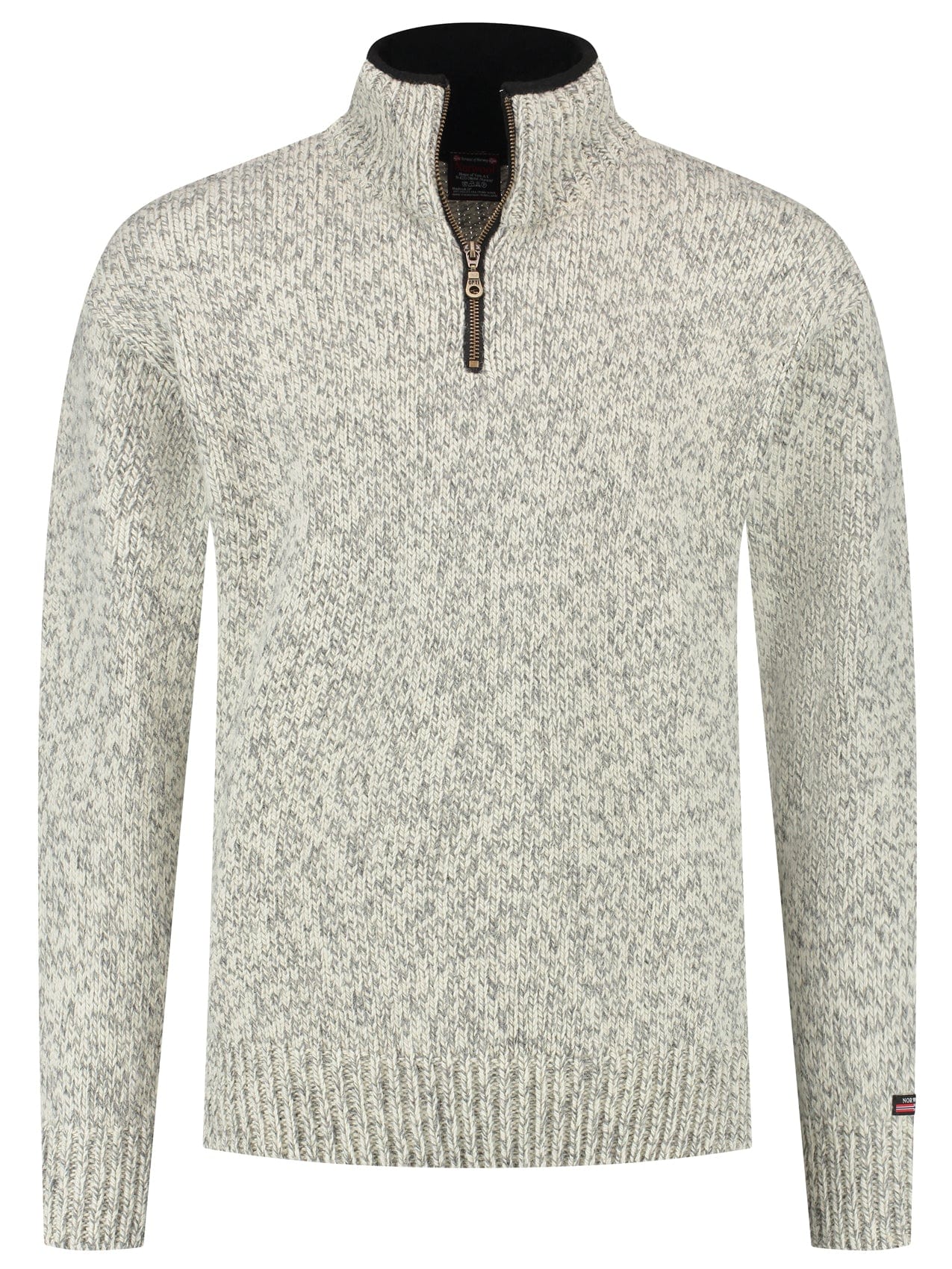 Norfinde Norwegian zip-up sweater in 100% pure new wool