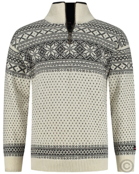 Norfinde Sweater made of 100% pure new Norwegian wool, off-White