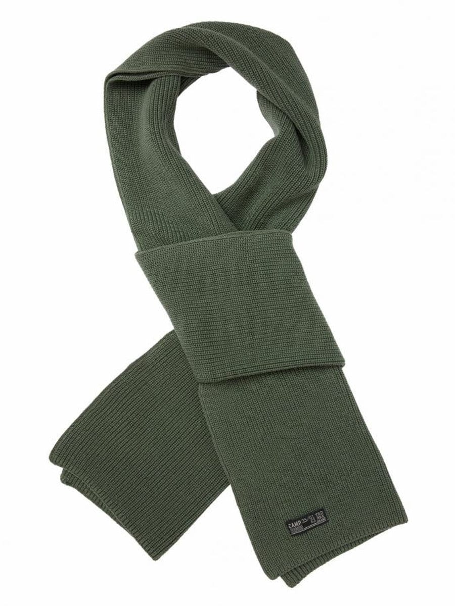 Camp DavidKnitted scarf "stone-washed" Green