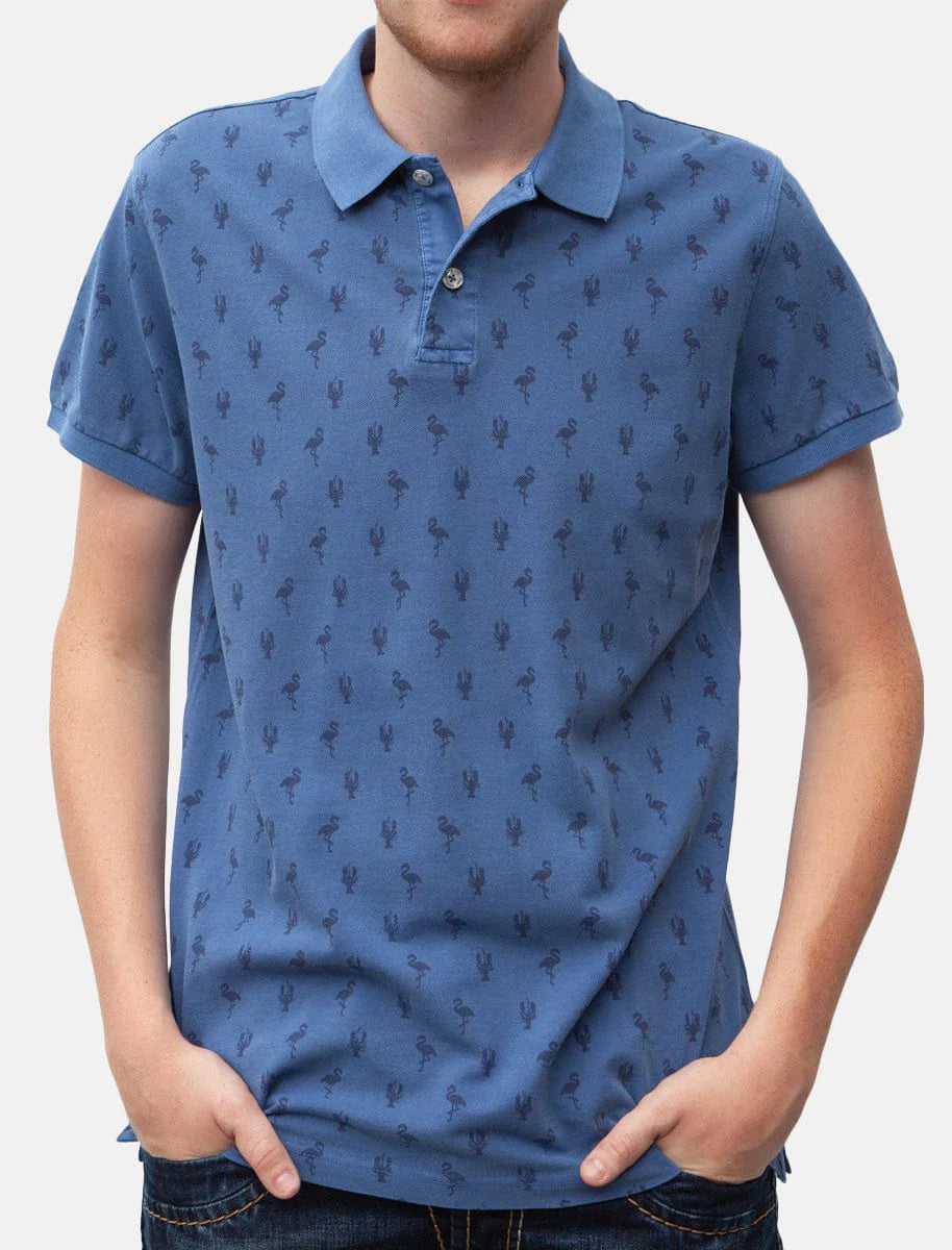 Camp David Piquee polo with a washed look