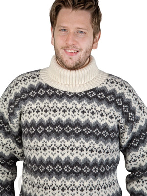 NorfindeIcelandic sweater with roll neck of 100% pure new wool