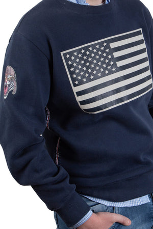 Top GunSweatshirt round neck "US Flag" darkblue