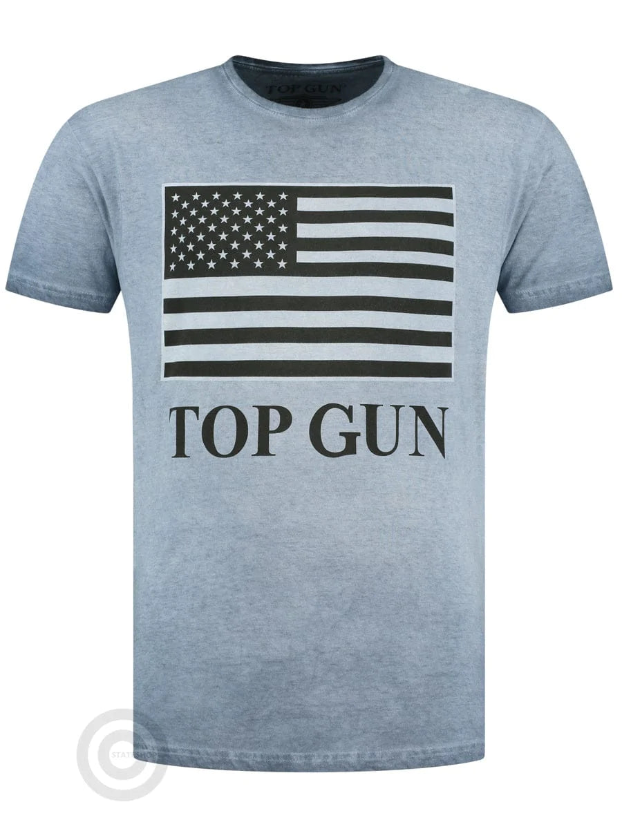 Top GunT-shirt, round neck made of cotton "US Flag" blue