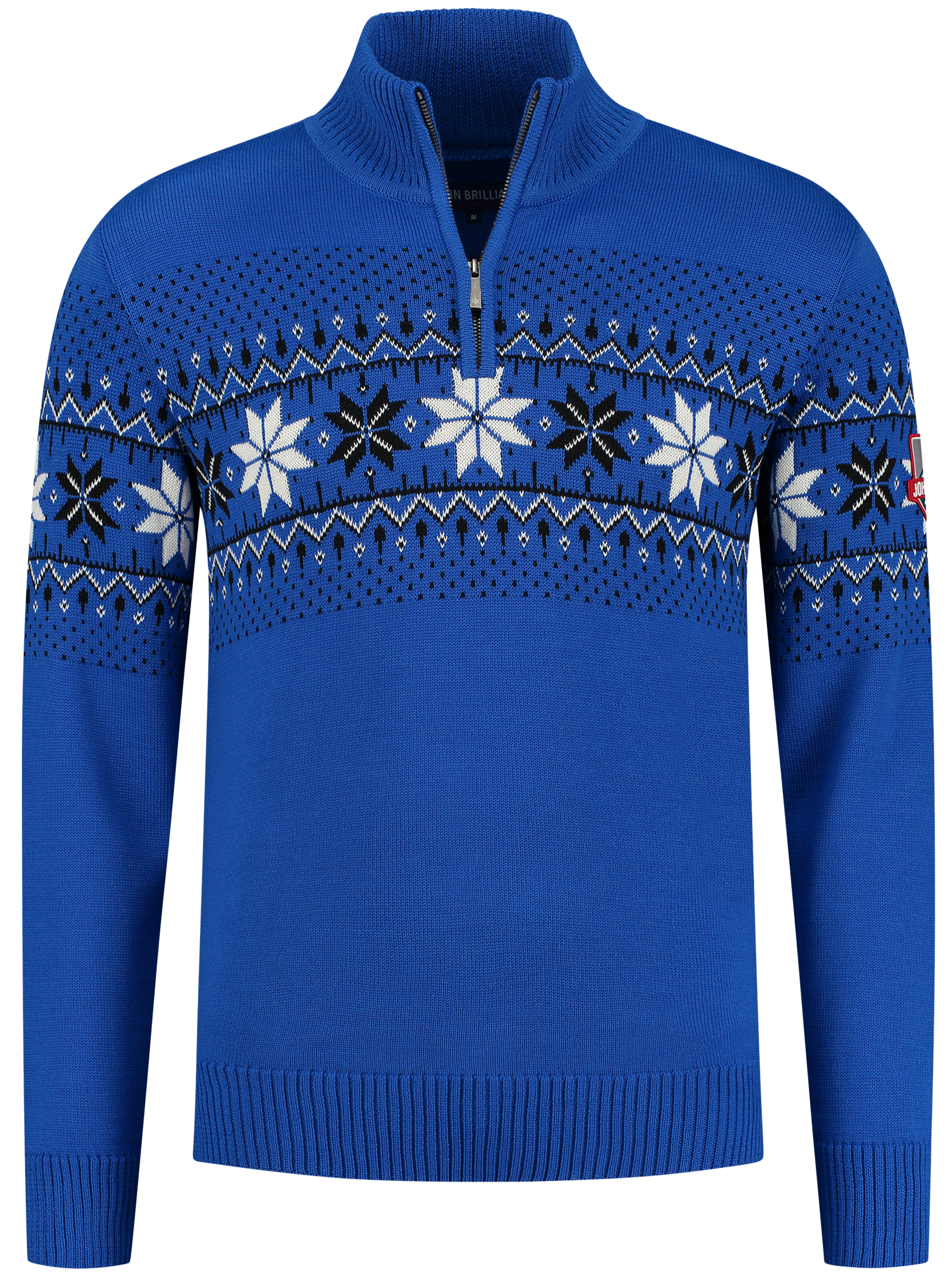 John Brillant Norwegian Mens Pullover Merino, Blue