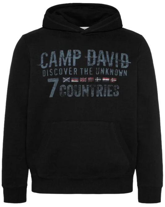 Black embroidered sweat mix hoodie – Your stylish outdoor experience