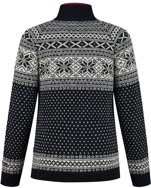 Cardigan made of 100% pure new Norwegian wool, dark blue