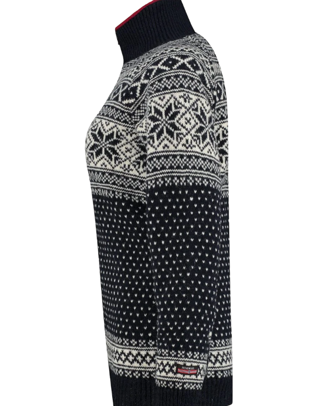 Cardigan made of 100% pure new Norwegian wool, dark blue