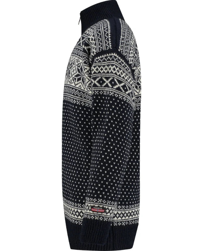 Cardigan made of 100% pure new Norwegian wool, darkblue