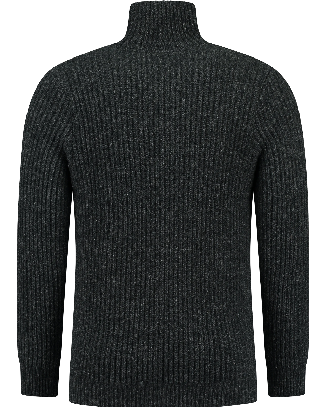 Hard wearing rib sweater, Charcoal