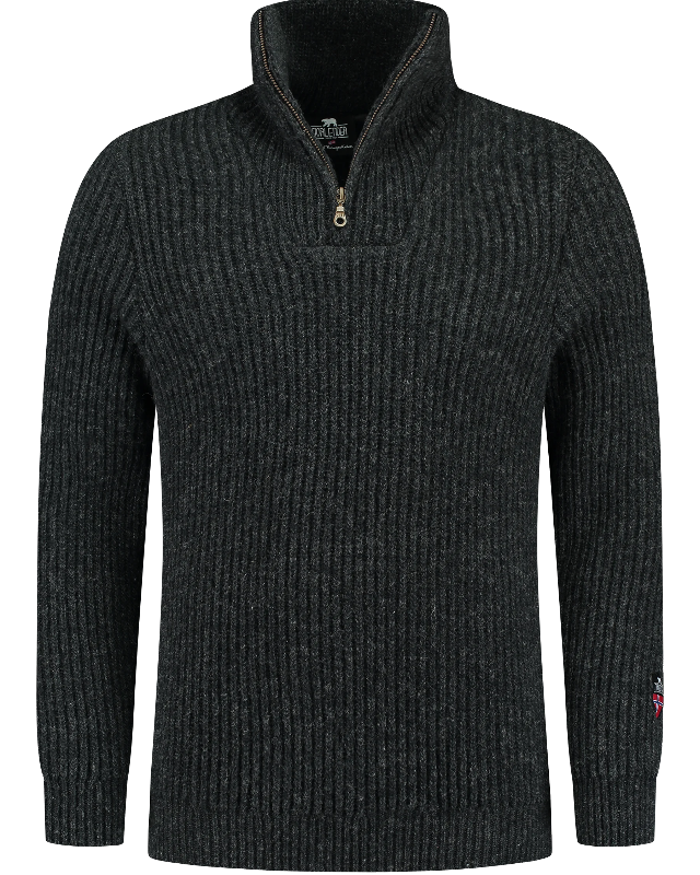 Hard wearing rib sweater, Charcoal