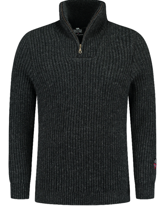 Hard wearing rib sweater, Charcoal