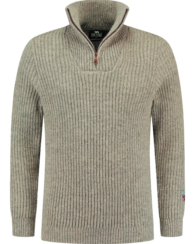Hard wearing rib sweater, grey