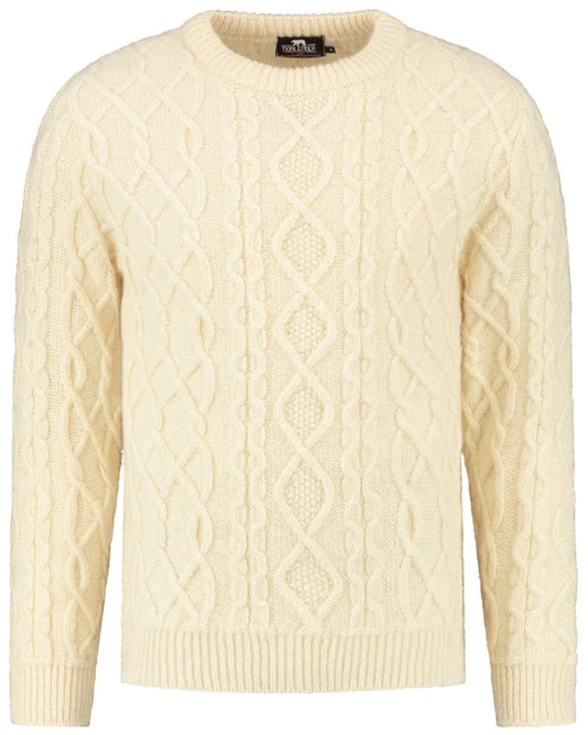 Heavyweight Aran sweater, Offwhite