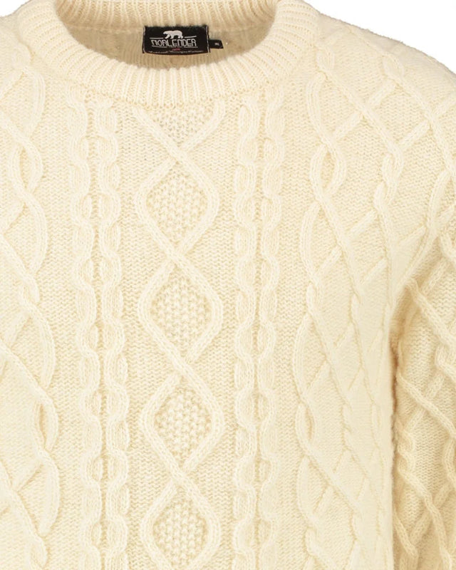 Heavyweight Aran sweater, Offwhite