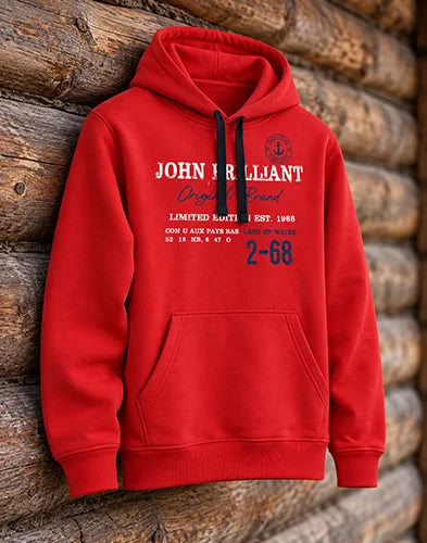 Hoodie sweatshirt with nautical print