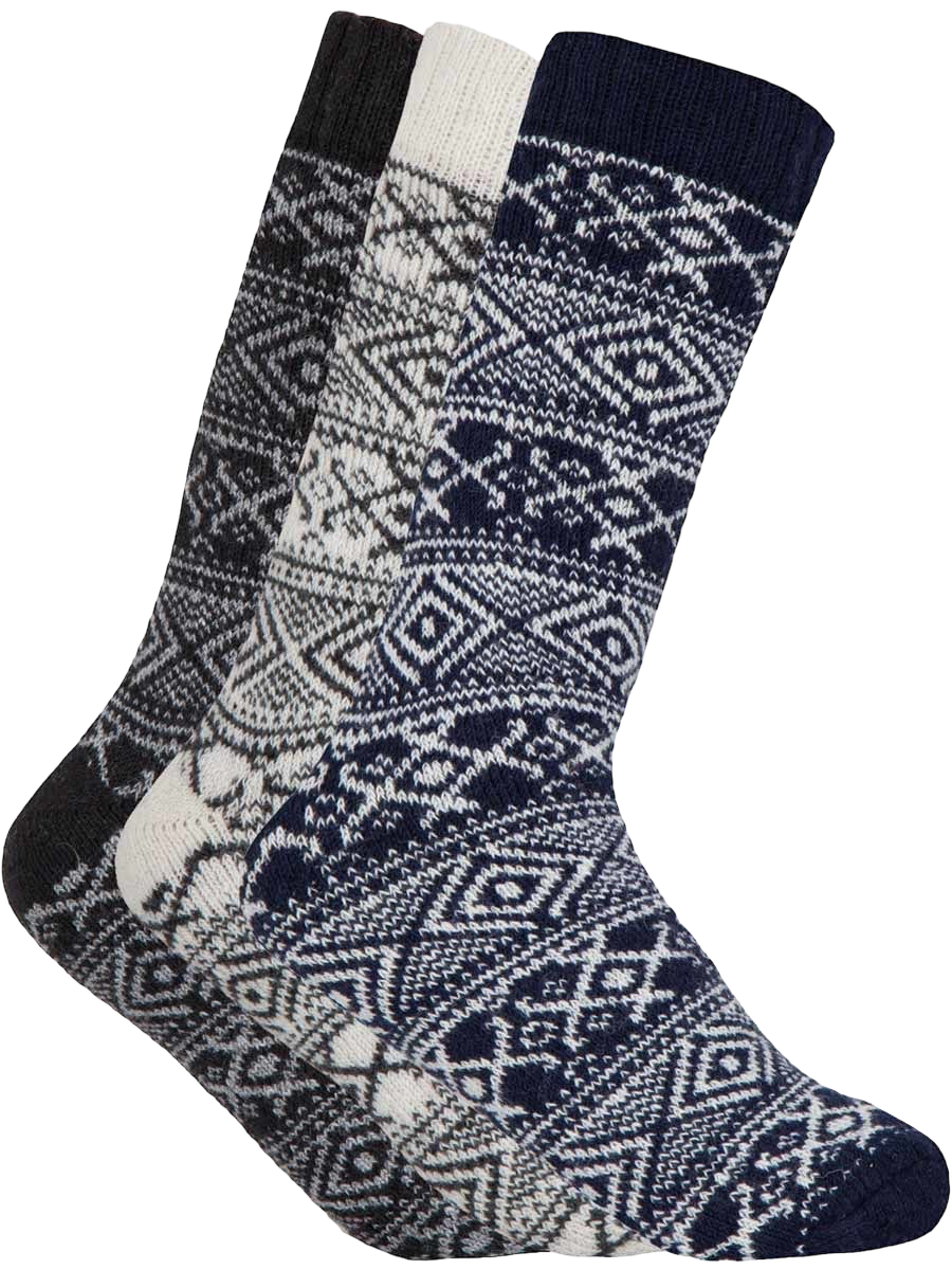 Chaussettes en laine norvégienne, lot de 3