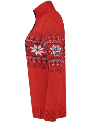 John Brillant Norwegian Womens Pullover Fargerik, red