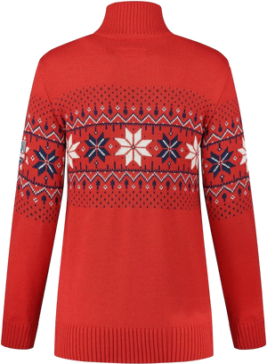 John Brillant Norwegian Womens Pullover Fargerik, red