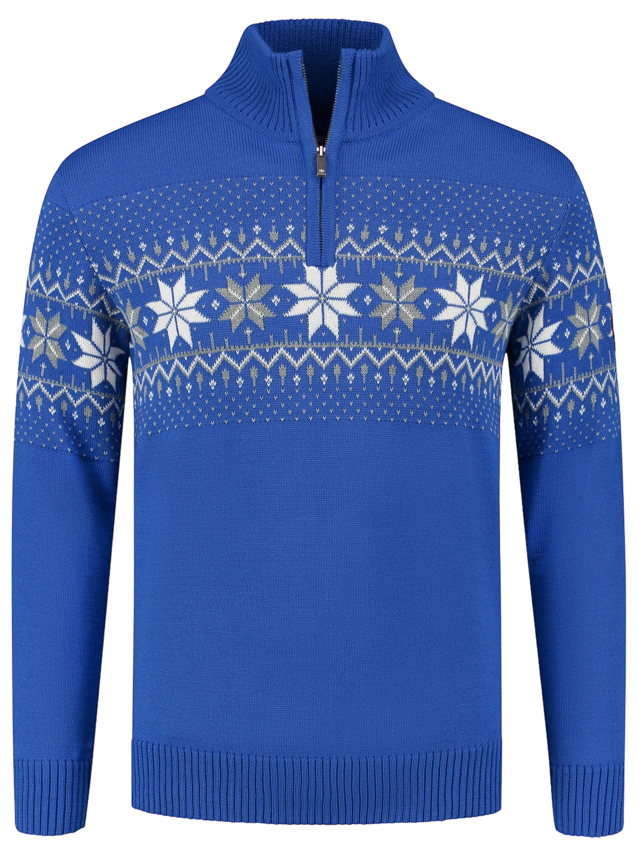 Pull Norvégien Homme Merino, Bleu