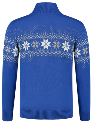 Norwegischer Herrenpullover Merino, Blau