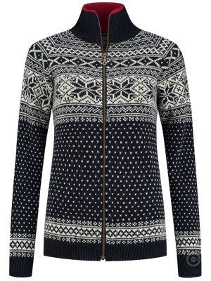 Cardigan made of 100% pure new Norwegian wool, dark blue