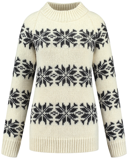 Icelandic jumper fitted with turtleneck of 100% pure wool