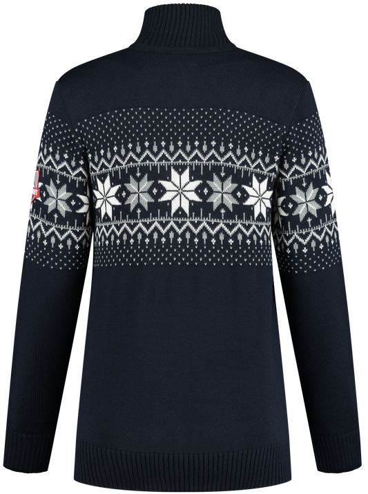 John Brillant Norwegian Womens Pullover Merino, darkblue
