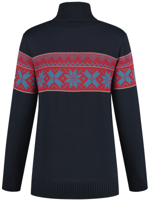 John Brillant Norwegian Womens Pullover Ullgenser, Black, darkblue