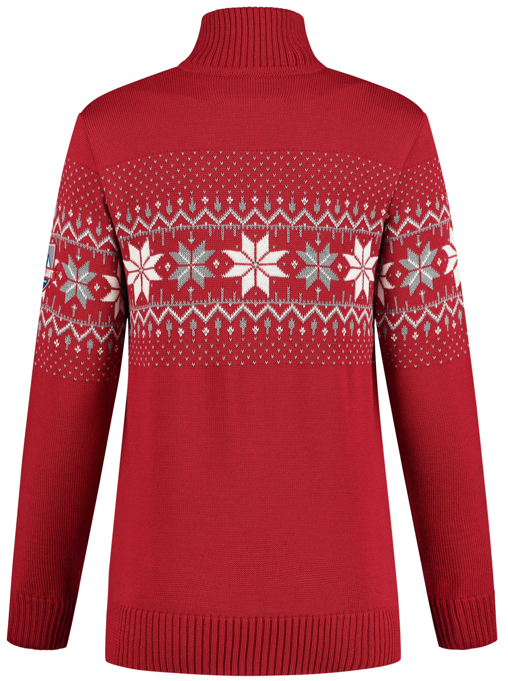 John Brillant Norwegian Womens Pullover Merino, red