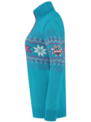 John Brillant Norwegian Womens Pullover Fargerik, blue