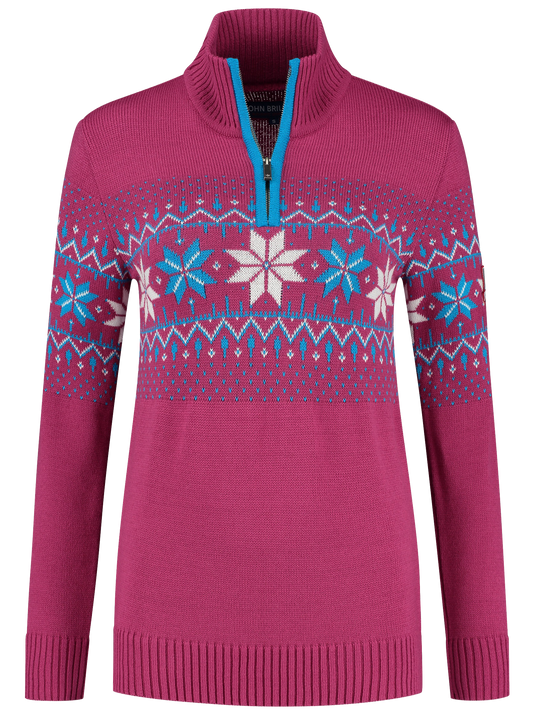 John Brillant Norwegian Womens Pullover Fargerik, pink