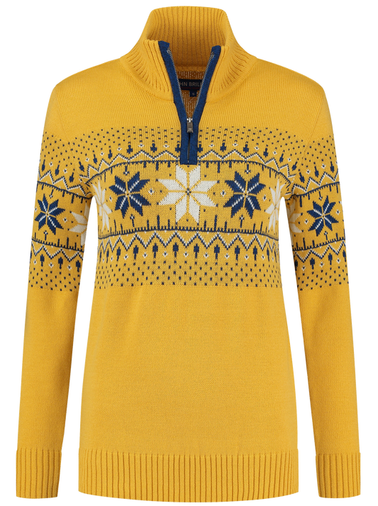 John Brillant Norwegian Womens Pullover Fargerik, yellow