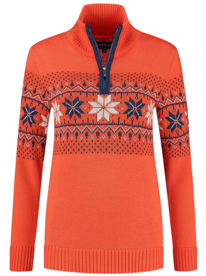 John Brillant Norwegian Womens Pullover Fargerik, orange