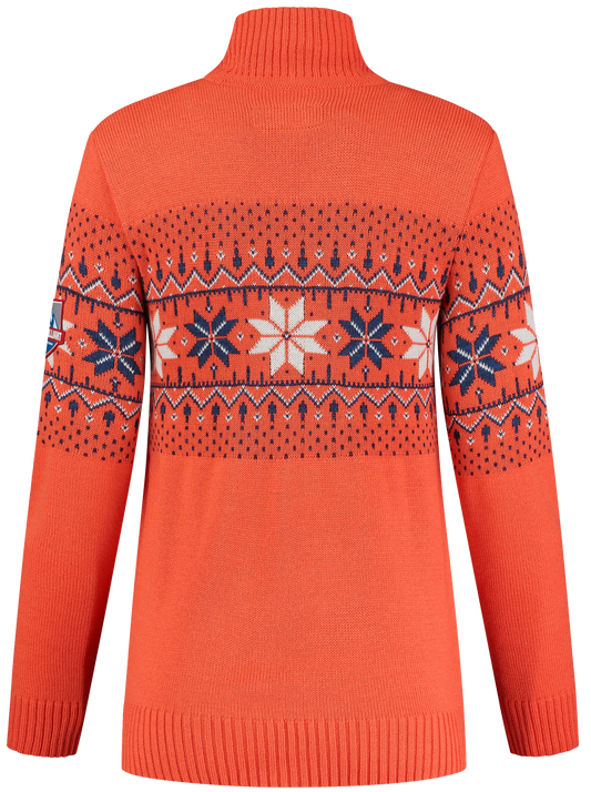John Brillant Norwegian Womens Pullover Fargerik, orange