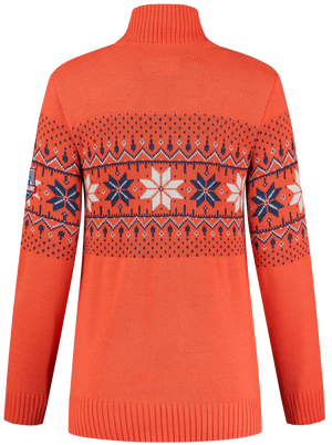 John Brillant Norwegian Womens Pullover Fargerik, orange